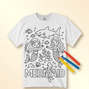 Rifda Colorme Washable Reusable Mermaid Ocean T-shirt