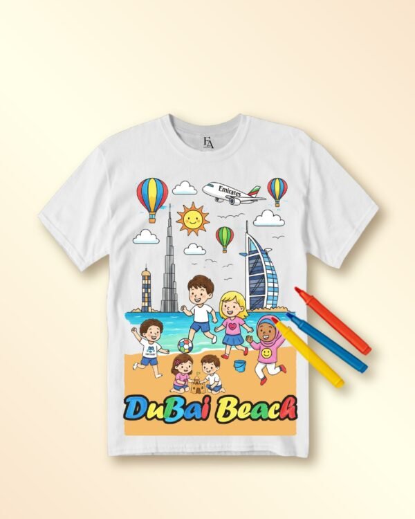 Rifda Colorme Washable Reusable Dubai Beach Vibes T-shirt