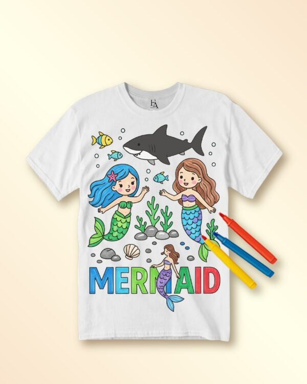 Rifda Colorme Washable Reusable Mermaid Ocean T-shirt