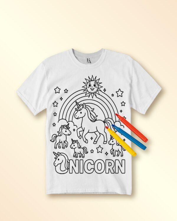 Rifda Colorme Washable Reusable Magica Unicorn Dream T-shirt