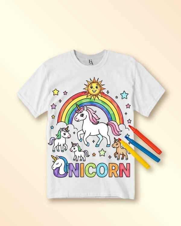 Rifda Colorme Washable Reusable Magica Unicorn Dream T-shirt